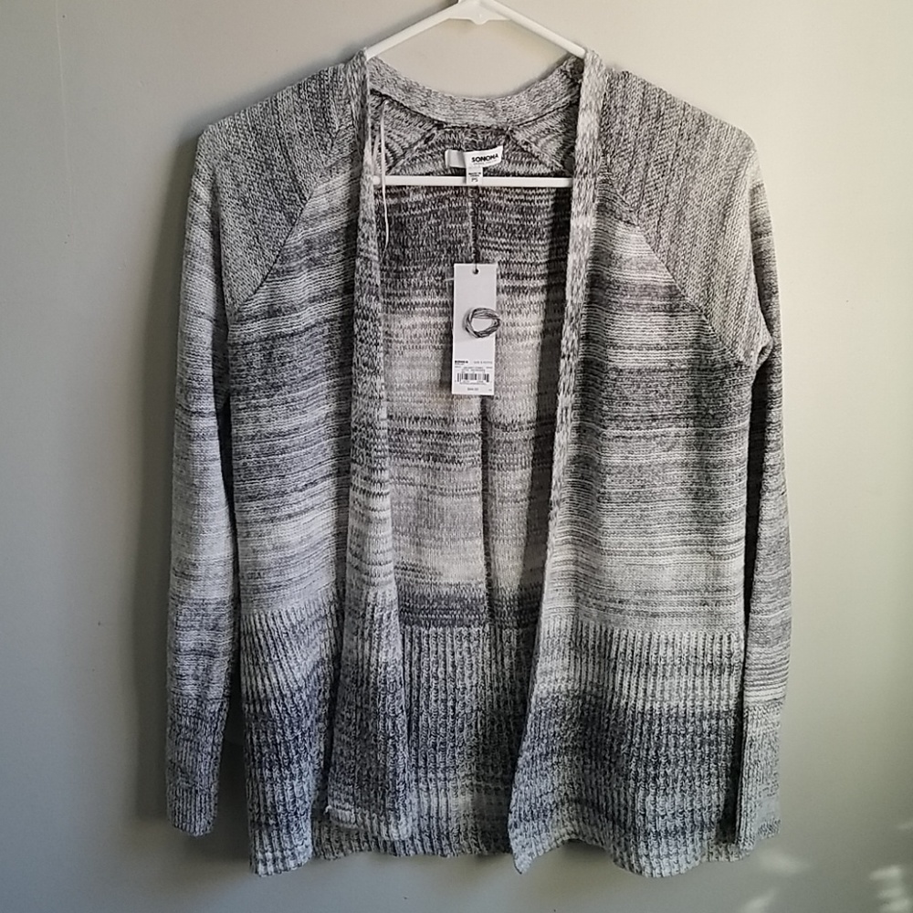 Flowy marled gray cardigan